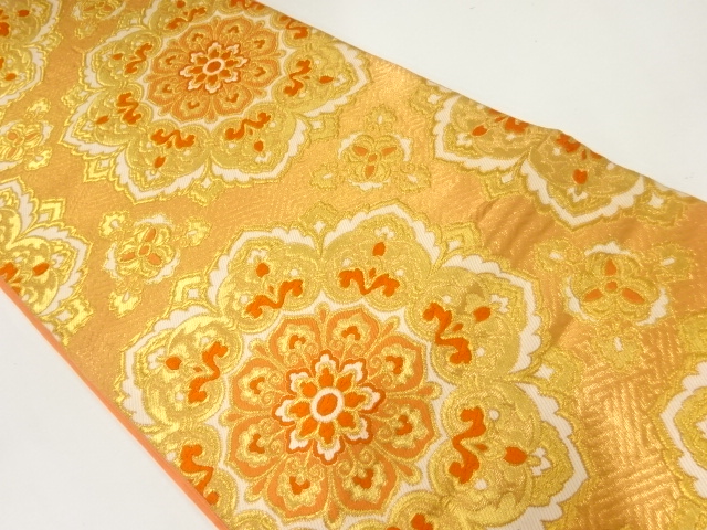 華紋模様織出し袋帯